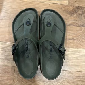 Original Birkenstock.Olive green Eva sandals. Like new - worn once inside